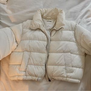 GARAGE cropped white coat